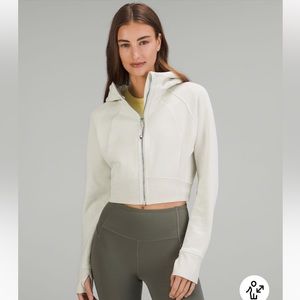 Scuba full zipped crop hoodie